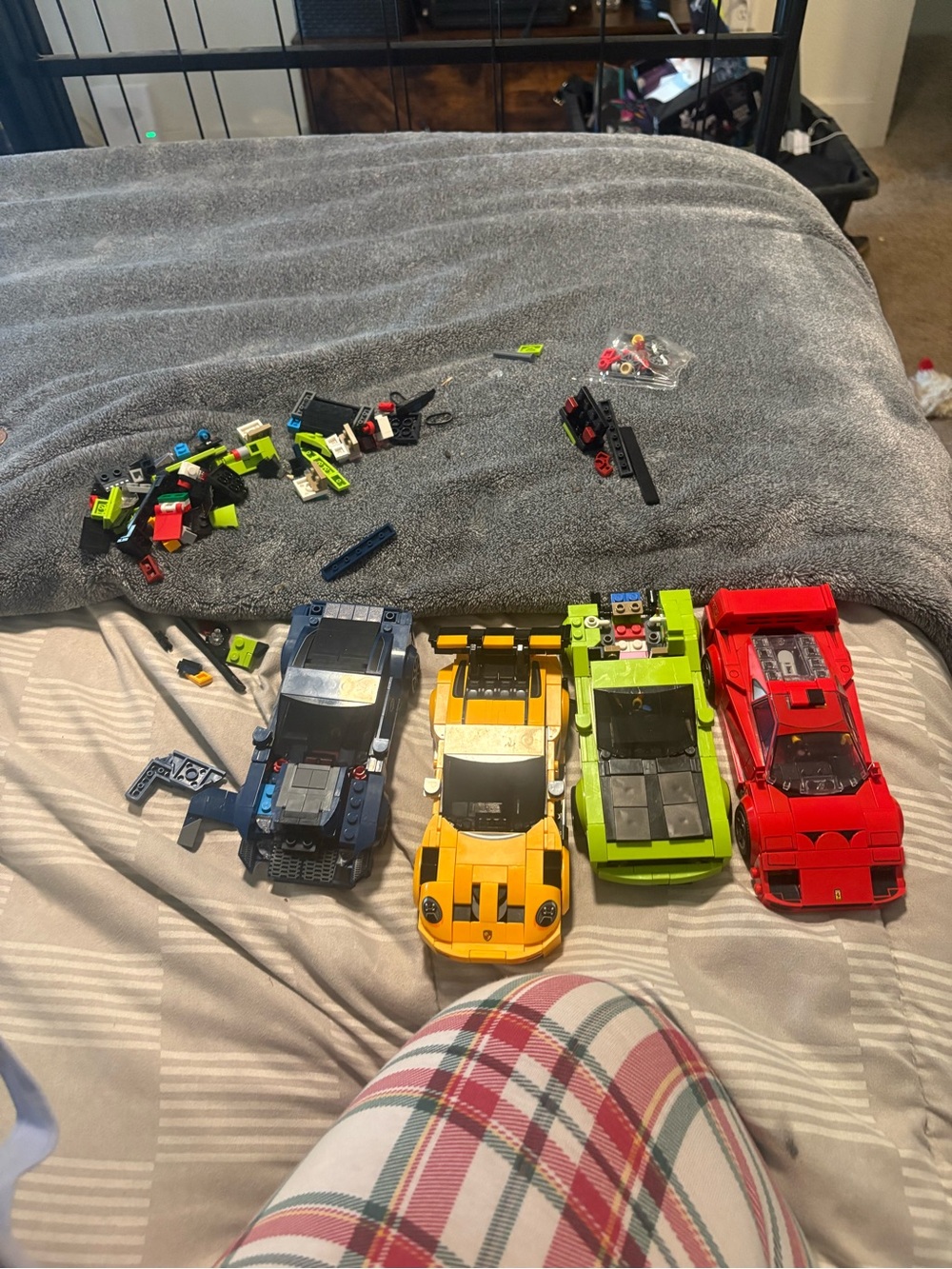 Lego Sports Car Bundle - Blue, Yellow, Green, Red